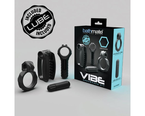 Набор Bathmate Vibe Endurance Kit: 2 эрекционных кольца, вибропуля, мастурбатор