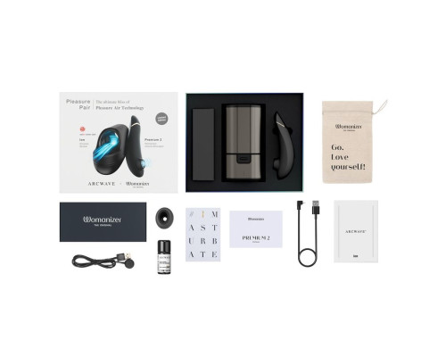 Набор для пар Pleasure Pair: мастурбатор ARCwave Ion и стимулятор Womanizer Premium 2