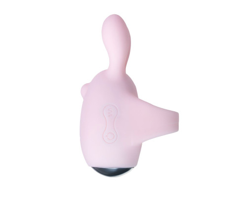 Нежно-розовый набор VITA: вибропуля и вибронасадка на палец