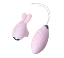 Нежно-розовый набор VITA: вибропуля и вибронасадка на палец