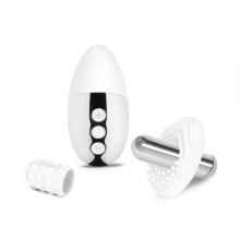 Белоснежный вибронабор Little Pleasures Collection с серебристыми элементами