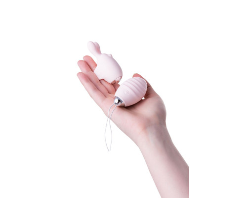 Нежно-розовый набор VITA: вибропуля и вибронасадка на палец