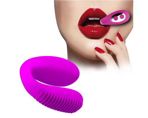 Лиловая вибронасадка для оральных ласк Mabel