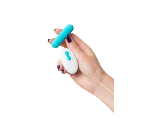 Голубая вибропуля Tnim с пультом ДУ
