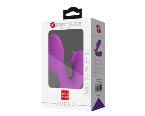 Фиолетовый вибратор на палец Athena