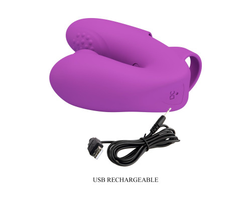 Фиолетовый вибратор на палец Athena