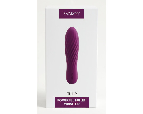 Фиолетовая вибропуля Tulip - 10,6 см.