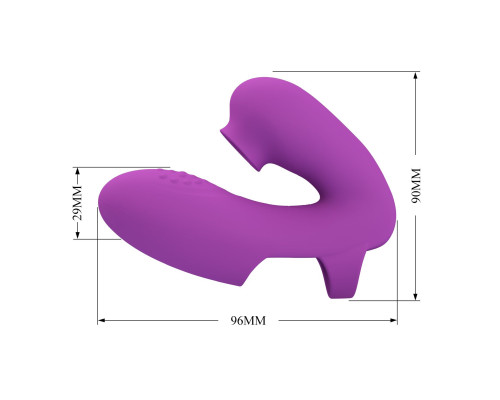 Фиолетовый вибратор на палец Athena