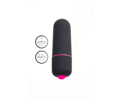 Черная вибропуля A-Toys Alli - 5,5 см.