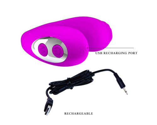 Лиловая вибронасадка для оральных ласк Mabel