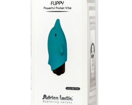 Голубой вибростимулятор-дельфин Lastic Pocket Dolphin - 7,5 см.