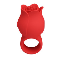 Красный мини-вибратор на палец Jae