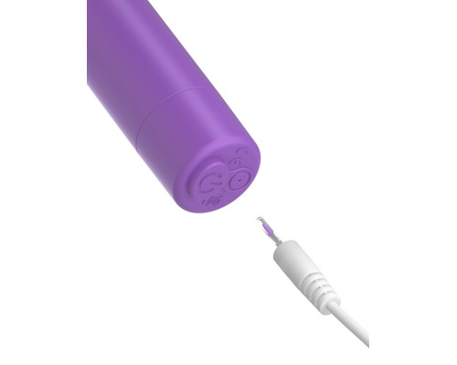Фиолетовая вибропуля с пультом Rechargeable Remote Control Bullet - 7,62 см.