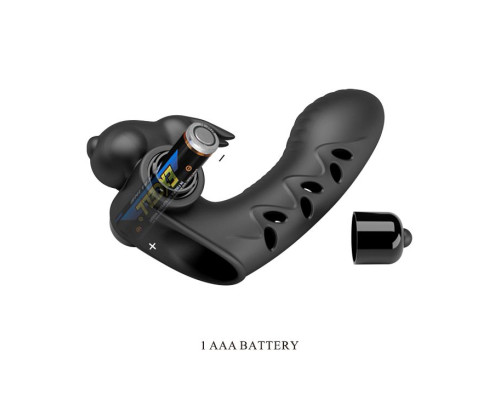 Черная вибронасадка на палец Vance