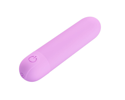 Сиреневая перезаряжаемая вибропуля Stefan - 8 см.