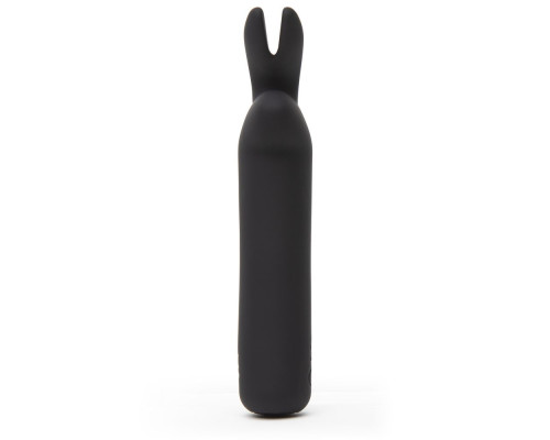 Черная вибропуля с ушками Rechargeable Rabbit Ears Bullet Vibrator