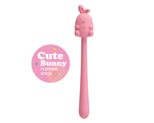 Розовый гибкий вибратор - 14,2 см.