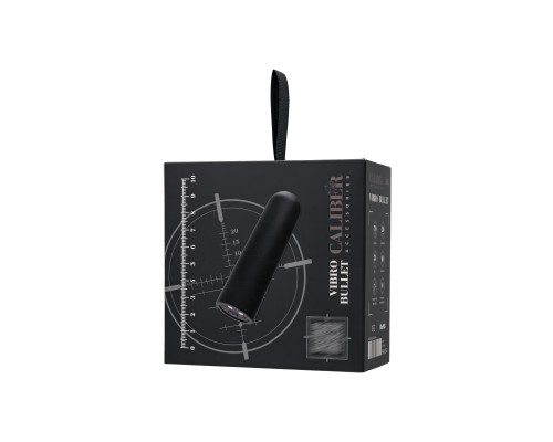 Черная перезаряжаемая вибропуля RealStick CALIBER - 7 см.