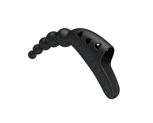 Черный вибратор на палец Jordin - 12,2 см.