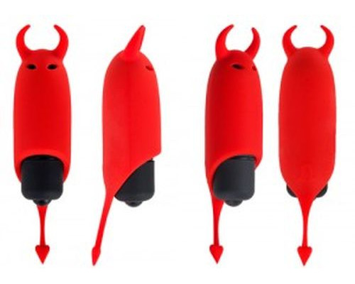 Красный вибростимулятор Devol Mini Vibrator - 8,5 см.