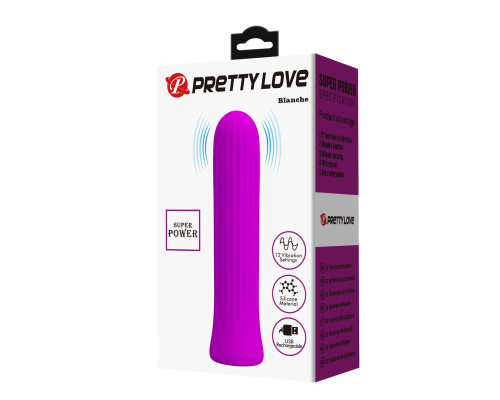 Лиловый мини-вибратор Blanche - 10 см.