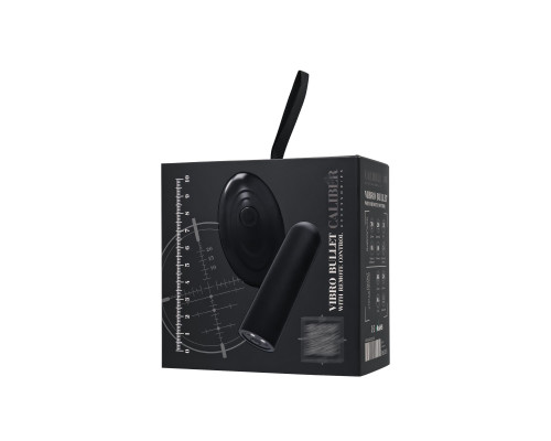 Черная перезаряжаемая вибропуля с пультом ДУ RealStick CALIBER