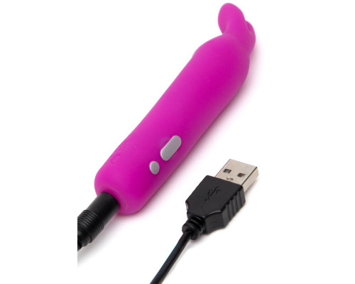 Лиловая вибропуля с ушками Rechargeable Rabbit Ears Bullet Vibrator