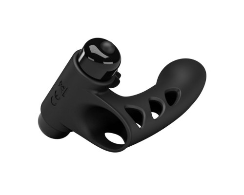 Черная вибронасадка на палец Orlando