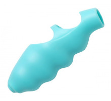 Голубая насадка на палец Finger Bang-her Vibe с вибрацией