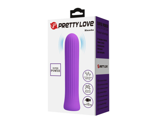 Фиолетовый мини-вибратор Blanche - 10 см.