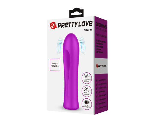 Лиловый мини-вибратор Alfreda - 10,2 см.