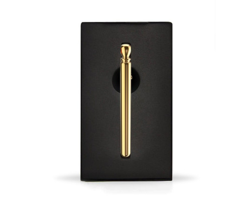 Золотистая подвеска-вибратор Genie Flirting Pen