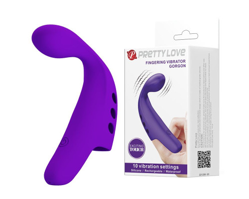 Фиолетовая вибронасадка на палец Gorgon