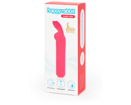 Розовая вибропуля с ушками Rechargeable Rabbit Ears Bullet Vibrator