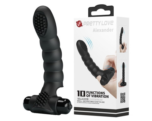 Текстурированная вибронасадка на палец Alexander