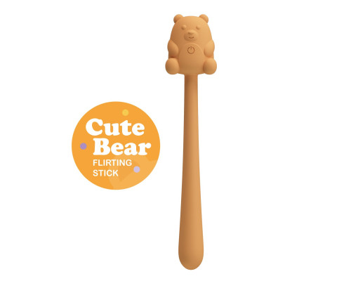 Бежевый универсальный гибкий вибратор - 13,3 см.