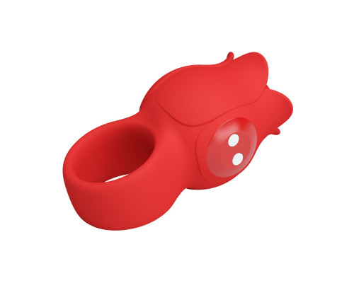 Красный мини-вибратор на палец Jae