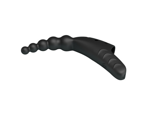 Черный вибратор на палец Jordin - 12,2 см.