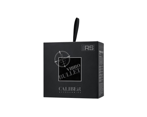 Черная перезаряжаемая вибропуля RealStick CALIBER - 7 см.