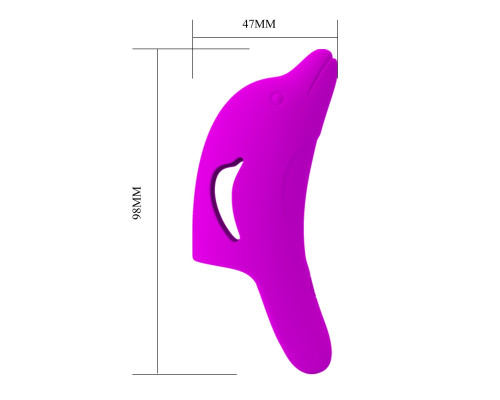 Лиловая вибронасадка на палец Delphini