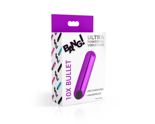 Лиловая вибропуля 10X Rechargeable Vibrating Metallic Bullet