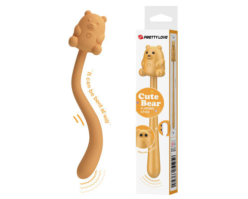 Бежевый универсальный гибкий вибратор - 13,3 см.