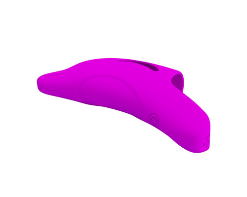 Лиловая вибронасадка на палец Delphini