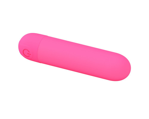 Ярко-розовая перезаряжаемая вибропуля Stefan - 8 см.