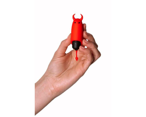 Красный вибростимулятор Devol Mini Vibrator - 8,5 см.