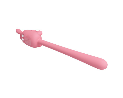 Розовый гибкий вибратор - 14,2 см.