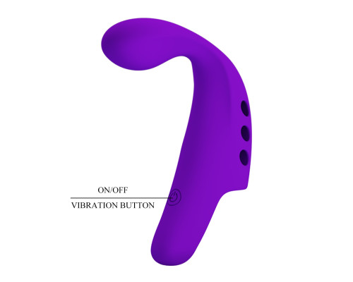 Фиолетовая вибронасадка на палец Gorgon