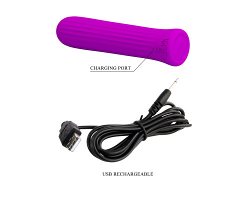 Лиловый мини-вибратор Blanche - 10 см.