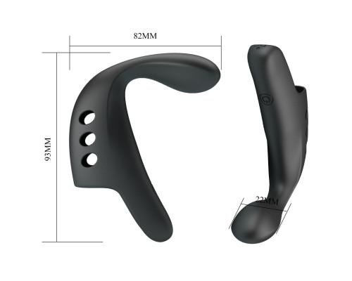 Черная вибронасадка на палец Gorgon