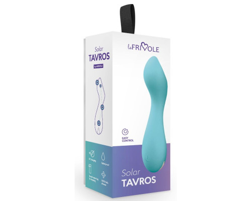 Голубой мини-вибратор Tarvos - 11,7 см.